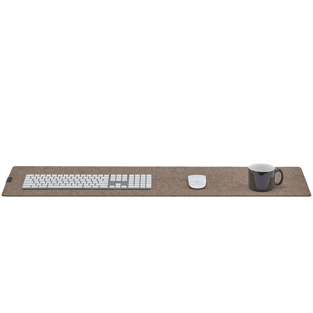 Felt Desk Pad | Computer Mat for Desk(36x12Inches) | Large Felt Desk Mat  for Keyboard and Mouse | Dark Grey