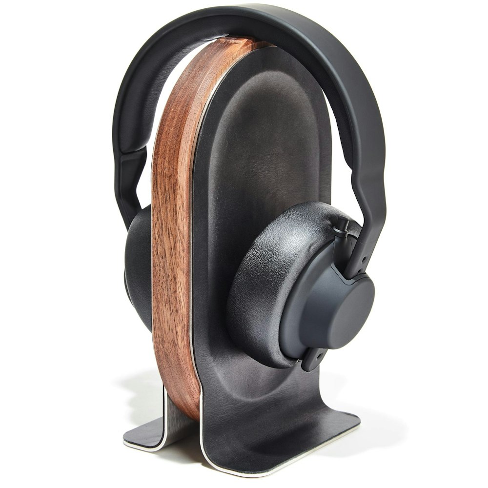  G GVOEARS Headphone Stand, Walnut Wood Headset Stand, Support  Dual Headphones Suspension & Aluminum Alloy Support Rod Hanger, Dual Headphones  Stand,Headset Holder : Electronics